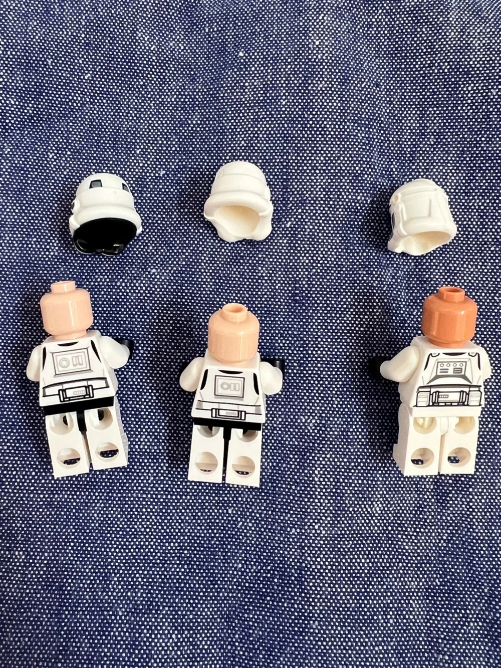 LEGO Minifigure Stormtroopers Lot Of 3 Different Figs Star Wars Blaster Gun